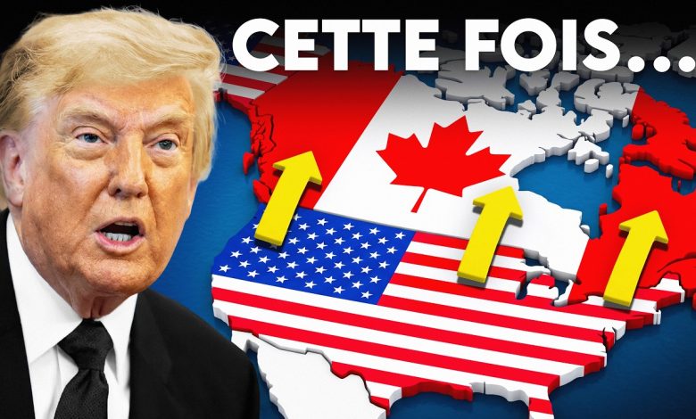 Drapeaux des États-Unis et du Canada illustrant les tensions commerciales entre les deux pays
