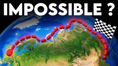 Navire cargo sur une route maritime arctique entre la Chine et l’Europe