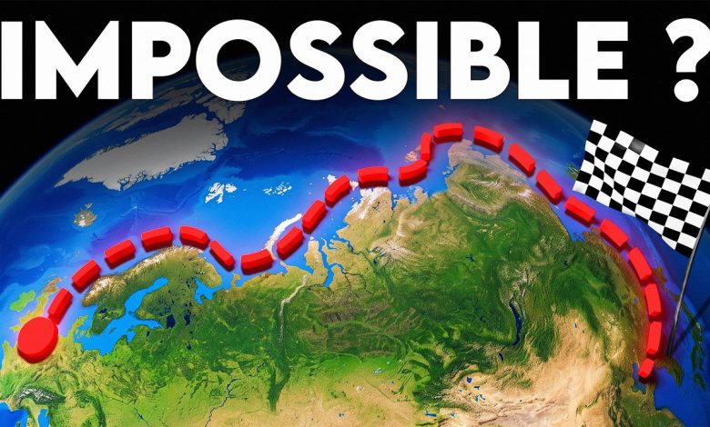 Navire cargo sur une route maritime arctique entre la Chine et l’Europe