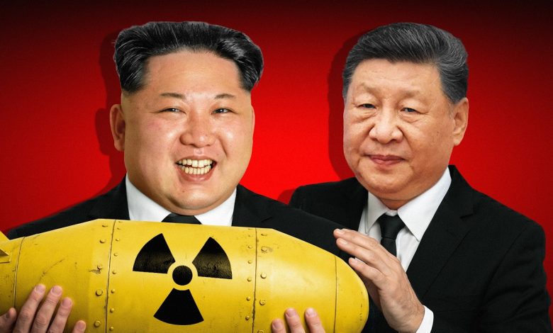 Xi Jinping et Kim Jong-un lors d'une rencontre entre la Chine et la Corée du Nord