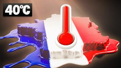 Ville française sous une forte chaleur lors d’un épisode de canicule